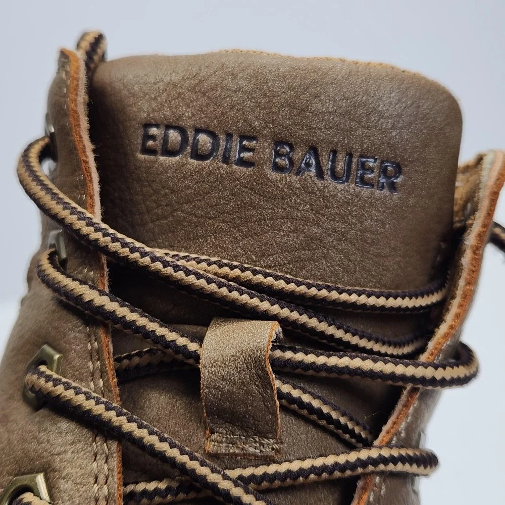 Eddie Bauer Boots Kids Size 12 Brown Hason Winter Combat Lace Up Ankle Lug Sole